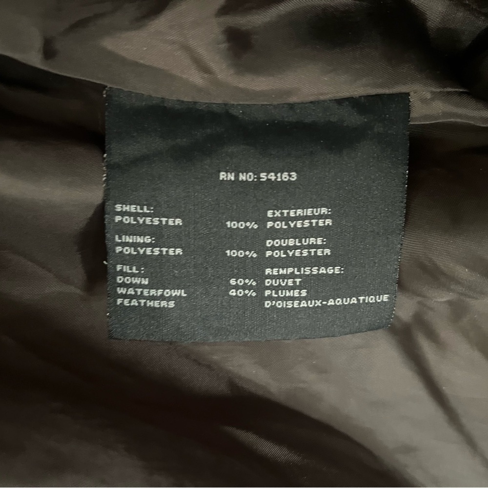 Marc New York Andrew Marc Grey Brown Down Puffer Jacket Size Medium Large - Picture 4 of 5